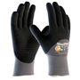 Protective Industrial Products Large MaxiFlex® Endurance by ATG® 15 Gauge Black And Microdot Nitrile Palm, Finger And Knuckles Coated Work Gloves With Gray Nylon And Lycra® Liner And Continuous Knit Wrist