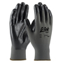 Protective Industrial Products Large G-Tek® 13 Gauge Black Nitrile Palm And Finger Coated Work Gloves With Gray Nylon Liner And Knit Wrist