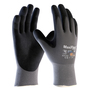 Protective Industrial Products 2X MaxiFlex® Ultimate™ AD-APT™ 15 Gauge Black Nitrile Palm And Finger Coated Work Gloves With Gray Nylon And Elastane Liner And Knit Wrist