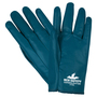 MCR Safety® Medium Consolidator® Blue Nitrile Cut And Sewn Coated Material Coated Work Gloves With Blue Nitrile Liner And Slip-On Cuff