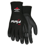 MCR Safety® Large Ninja® HPT™ 15 Gauge Black HPT Palm And Fingertips Coated Work Gloves With Black Nylon Liner And Knit Wrist