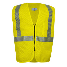 National Safety Apparel X-Large Hi-Viz Yellow VIZABLE® FR Modacrylic/Para-Aramid Mesh Vest