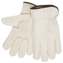 MCR Safety Large White Cowhide Unlined Drivers Gloves