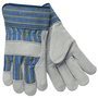 Memphis Glove 2X Yellow, Blue And Black Select Shoulder Split Leather Palm Gloves With Fabric Back And Safety Cuff