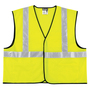 MCR Safety® Large Hi-Viz Green VCL2SL Polyester Mesh Vest