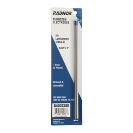 RADNOR™ 5/32" X 7" 2% Lanthanated Tungsten Electrode Ground (2 Per Package)