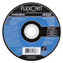 Flexovit® 4" X 1/4" X 5/8" HIGH PERFORMANCE™ 24 - 30 Grit Aluminum Oxide Grain Reinforced Type 27 Depressed Center Grinding Wheel