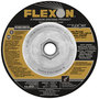 Flexovit® 5" X 1/4" X 5/8" - 11 FLEXON® 24 Grit Zirconia Alumina Grain Reinforced Type 27 Spin-On Depressed Center Grinding Wheel