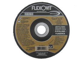 Flexovit® 6" X 1/8" X 7/8" SPECIALIST® PIPELINE 30 Grit Aluminum Oxide Grain Reinforced Type 27 Depressed Center Combination Wheel