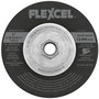 Flexovit® 5" X 1/8" X 5/8" - 11 FLEXCEL® 24 - 60 Grit Aluminum Oxide Grain Reinforced Type 27 Spin-On Semi Flexible Grinding Wheel