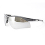 RADNOR™ Premier Series Black Safety Glasses With Smoke Anti-Scratch/Mirrored Lens
