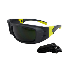 RADNOR™ Panzer™ Black Safety Glasses With Shade 5.0 IR Anti-Fog/Anti-Scratch Lens