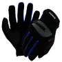 RADNOR™ Small Black And Blue TrekDry® And Synthetic Leather Full Finger Mechanics Gloves With TPR And Hook And Loop Cuff (While Supplies Last)