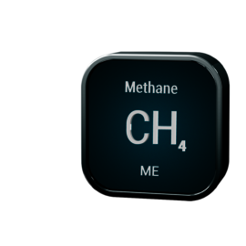 Research Grade Methane, 6 Pack Size 200 High Pressure Steel Cradle, CGA 350