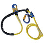 3M™ DBI-SALA® 8' Nylon Core/Polyester Cover Kernmantle Rope Positioning Lanyard With Snap Hook and Carabiner Harness Connector