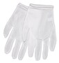 MCR Safety Large White Light Weight Nylon Inspection Gloves With Hemmed Cuff