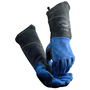 Protective Industrial Products Large 18" Blue Leather Fleece Lined Welders Gloves