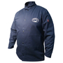 Protective Industrial Products Caiman® 5X Navy FR Cotton Flame Resistant Jacket With Snap Front Closure And Stand Up Collar