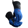Protective Industrial Products Large 13 1/2" Black And Blue Premium Split Cowhide Para-Aramid Lined Welders Gloves