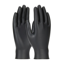 Protective Industrial Products X-Large Black Grippaz™ Skins 6 mil Nitrile Extended Use Gloves (50 Gloves Per Box)