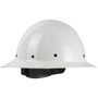 Protective Industrial Products White Dynamic Wolfjaw™ Fiberglass Resin Full Brim Hard Hat With Wheel-Ratchet/8-Point Ratchet Suspension And Sweatband