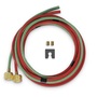 Miller® 1/8" X 8' Green And Red EPDM Rubber Twin Hose With BB Hose Fittings