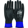 Protective Industrial Products Medium G-Tek® VR-X™ 18 Gauge Black Polyurethane Full Hand Coated Work Gloves With Black Nylon Liner And Knit Wrist
