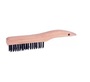 RADNOR™ 5" Carbon Steel Scratch Brush With Wood Handle