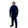 Ansell Medium Blue AlphaTec® Breathable FR Chemical Protective Jacket With Stitched/Taped Seam