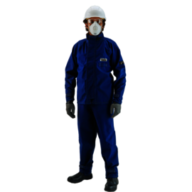 Ansell X-Large Blue AlphaTec® Breathable FR Chemical Protective Jacket With Stitched/Taped Seam