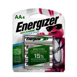 Energizer® AA Nickel-Metal Hydride 1.2 Volt Rechargeable Batteries (4 Per Package)