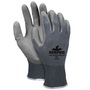 MCR Safety® X-Large NXG 13 Gauge Gray Polyurethane Palm And Fingertips Coated Work Gloves With Gray Nylon Liner And Knit Wrist