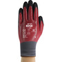 Ansell Size 6 EDGE® Gauge 13 Black and Red Nitrile Palm Coated Work Gloves With Polyester Liner And Knitwrist Cuff