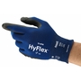 Ansell Size 9 HyFlex® Gauge 18 Black Foam Nitrile Palm Coated Work Gloves With Nylon Liner And Knit Wrist