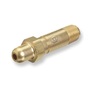Western CGA-346 1/4" NPT Male X 2 1/2" L Brass 3000 psig Regulator Inlet Nipple With Check Valve