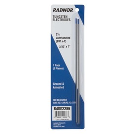 RADNOR™ 3/32" X 7" 2% Lanthanated Tungsten Electrode Ground (2 Per Package)