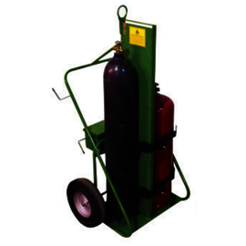 Saf-T-Cart Dual Cylinder Cart With Semi-Pneumatic Wheels And Continuous Handle (Includes Firewall)