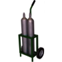 Saf-T-Cart Dual Cylinder Cart With Semi-Pneumatic Wheels And Single Grip Handle
