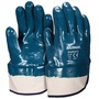 RADNOR™ Large Blue Nitrile Fully Coated Work Gloves With Natural Jersey Liner And Safety Cuff