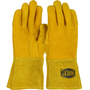 Protective Industrial Products Large 12" Gold Top Grain Deerskin Cotton Foam Lined Welders Gloves