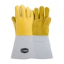 Protective Industrial Products Medium 14" Yellow Top Grain Elkskin Cotton Foam Lined Welders Gloves
