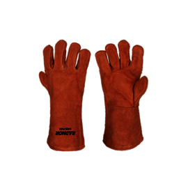 RADNOR™ Large 14" Brown Shoulder Split Cowhide Cotton Lined Stick Welders Gloves
