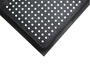 M+A Matting 2' X 3.2' Black Nitrile Cushion Station™ with Holes Floor Mat
