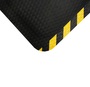 M+A Matting 2' X 25' Black And Yellow Nitrile Rubber Hog Heaven® 7/8" Floor Mat