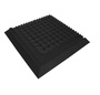M+A Matting 21.75"X21.75" Black Nitrile Rubber Hog Heaven® III Drainable Modular Tiles Floor Mat