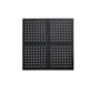 M+A Matting 36" X 36" Black Nitrile Rubber Hog Heaven® III Drainable Modular Tiles Floor Mat