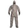 DuPont™ 2X Gray Tychem® 6000 Chemical Protective Coveralls (With Respirator Fitting Hood, Attached Socks And Gloves)