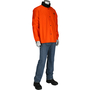 Protective Industrial Products 3X Orange Sateen FR Treated Jacket With Snap Front Closure