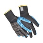 Honeywell 2X Black/Blue Rig Dog™ 18 Gauge Polyester, HPPE, Steel/Glass Fiber Anti-Impact Gloves With Knit Wrist And Nitrile Coating
