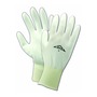 Magid™ Size 8 ROC™ 15 Gauge White Polyurethane Work Gloves With White Nylon Liner And Knit Wrist Cuff